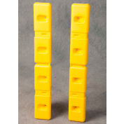 Protecteur mural Eagle HDPE, jaune, 6 po l x 42 po L x 2 po D (ensemble de 2), 1726