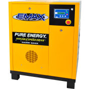 EMAX ERV0070001, 7,5HP Rotary Screw Compressor Tankless, 145 PSI, 29 CFM, 1PH 208/230V