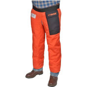 Elvex® ProChapsZ™ Chaps de tronçonneuse, style veau enveloppant, 33"L, orange