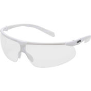 Elvex® SG-62C-AF-WHITE Helium 20™ Lunettes de sécurité légères, lentille anti-brouillard clair, qté par paquet : 12