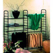 96" W x 16"D x 88"H Black Double High Wall Rack