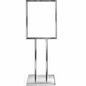 14 "x 22" Bulletin porte-affiche w / extra-lourd soulevées Base - Chrome