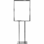 22 po x 28 po, porte-affiches pour bulletin avec base plate - Chrome