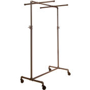 Econoco, Adjustable Ballet Bar W/ Two Cross Bars, PSBBCB2ADJ, 41"Wx44"-72"Hx22"D, Anthracite Grey