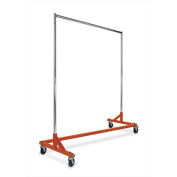 Z-Rack With OSHA Orange Base, RZK8RNG, 64"L x 24"W x 70"H, Black With Orange Base