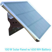 eLEDing® 100W Solar Panel Off-Grid Power Generator 650WH Lithium Battery Dual 12/48VDC Output