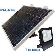 eLEDing® Solar 30W 3800 LM 5000K LED Area Flood Light Smart w / Tête de spot détachable