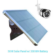 eLEDing® 70W Générateur d’énergie solaire hors réseau w / 330WH Batterie au lithium 12 / VDC Sortie et 1 WiFi IPC