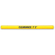 Height Guard™ Clearance Bar HTGRD7120, 7"Dia. X 120"L, Yellow W/Graphics
