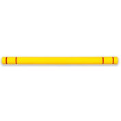 Height Guard Clearance Bar, 7"D x 96"L, Yellow w/Red Tape, No Graphics, HTGRD796YRNG