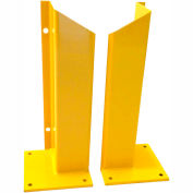 Porte basculante titre garde, 10 "x 10" Base, 36" H, manteau de poudre jaune, lot de 2