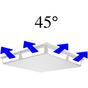 Elima-projet Commercial 45° magnétique diffuseur couvrir 24 "x 24", Fits 1 » sous-plafond Grid Systems