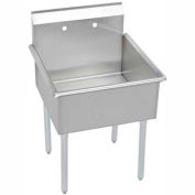 Elkay® B1C24X24X Utility Sink, 1-Compartment w/27L x 27.5W Bowl, 12 Deep