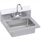 Elkay® EHS-18X Wall Economy Hand Sink w/ 14x10x5-in Bowl & Gooseneck Robinet
