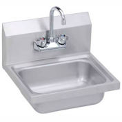 Elkay® SEHS-17X Wall Hand Sink w/ Gooseneck Faucet & Basket Strainer, 17x15-in