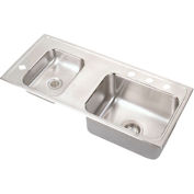 Elkay® DRKADQ371755L4 Lustertone Classic Stainless Steel Double Bowl Drop-in Classroom ADA Sink
