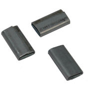 Encore Packaging Overlap Push Type Steel Strapping Seals, 3/8 « Largeur de sangle, Argent, Pack de 2500