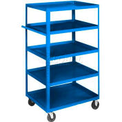 Equipto® 166D Stock Cart 5 Shelves 800 Lb. 36x24x60 - Textured Regal Blue
