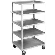 Equipto® 166D Stock Cart 5 Shelves 800 Lb. 36x24x60 - Textured Dove Gray