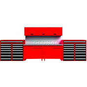 Equipto Tech Bench, Single Reel type, 36"W x 28"D, Red