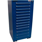 Equipto 30" W Modular armoire 13 tiroirs w/diviseurs, 59" H, Keyed Lock comme texture Regal Blue