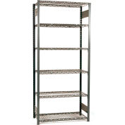 Equipto V-Grip Wire Shelving - 36"W x 18"D x 60"H - 4 shelves - Starter Unit - Smooth Office Gray