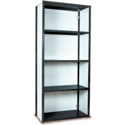 Equipto Vg Closed Shelf Starter Unit - 36" W X 18"D X 84" H W/ 5 Shelves, Textured Black