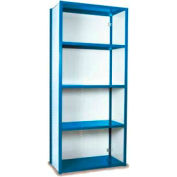 Equipto Vg Closed Shelf Starter Unit - 36" W X 18"D X 84" H W/ 5 Shelves, Textured Regal Blue