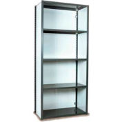 Equipto Vg Closed Shelf Starter Unit - 36" W X 18"D X 84" H W/ 5 Shelves, Smooth Office Gray