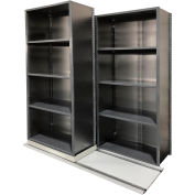 Lateral File Storage Unit - 36"W x 18"D - (2) Stationary (1) Mobile - Smooth White