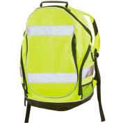ERB™ 29003, BPI Backpack, Hi-Vis Lime, 19" x 12-1/2" x 8"