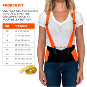 Ergodyne® ProFlex® 100 Economy Hi-Vis Back Support, Orange, 2XL
