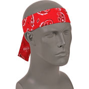 Bandana à refroidissement par évaporation Ergodyne® Chill-Its® 6700, noué, western rouge, taille unique