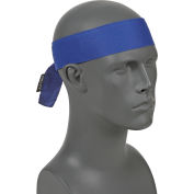 Bandana à refroidissement par évaporation Ergodyne® Chill-Its®, fermeture nouée, bleu uni, taille unique