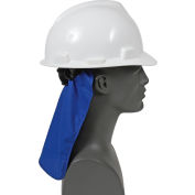 Ergodyne® Chill-Its® refroidissement 6717 casque Pad W / ombre de cou, bleu, unique taille