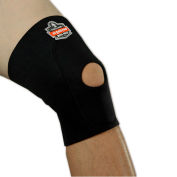 Ergodyne® 615 Knee Sleeve; Open Patella/Anterior Pad, Black, XL
