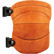 Ergodyne® ProFlex® 230LTR Wide Soft Cap, Leather Knee Pads, Brown, 18232