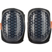 Ergodyne® ProFlex® 367 Lightweight Gel Knee Pads, Round Cap, Black, 18467