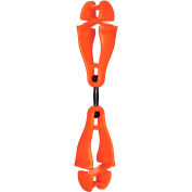 Ergodyne® 3420 calmars® Porte-pince à gants, Double Clips, Orange, qté par paquet : 6