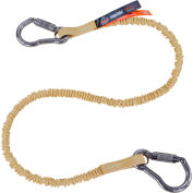 Ergodyne Squids 3121 Cut-Resistant Aramid Tool Lanyard, Dual Carabiners, 10lbs, Standard, Yellow