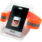 Ergodyne® Squids® Arm Band ID/Badge Holder HV, Hi-Vis Orange
