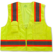 Ergodyne® GloWear® 8248Z Class 2 Two-Tone Surveyors Vest - Lime, 24075