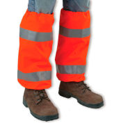 Ergodyne® GloWear® 8008 Hi-Vis jambe guêtres, Orange, unique taille, qté par paquet : 6
