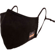Ergodyne 8800 L/XL Black Contoured Face Cover Mask 3-Pack