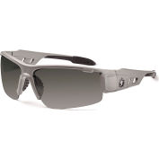 Ergodyne® Skullerz® DAGR-AF Safety Glasses, Matte Gray, Anti-Fog Smoke Lens, 52133