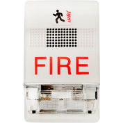 Edwards Signaling, EG1F-CVM, Genesis Chime Strobe, Hi-Lo, Multi-Cd, White, Marked Fire