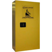 Evac+Chair® 314 Metal Storage Cabinet, 30"W x 18"D x 50-1/2"H, Yellow