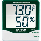 Gros thermohygromètre numérique Extech 445703, vert/blanc, 445703, montage mural, pile AAA