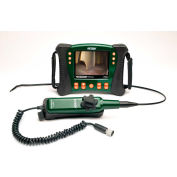 Extech HDV640 HD Videoscope Kit W/Handset/Articulating Probe, Green/Orange, Case Included