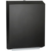 ASI® C Fold Surface Mounted Paper Towel Dispenser, Stainless Steel, Black